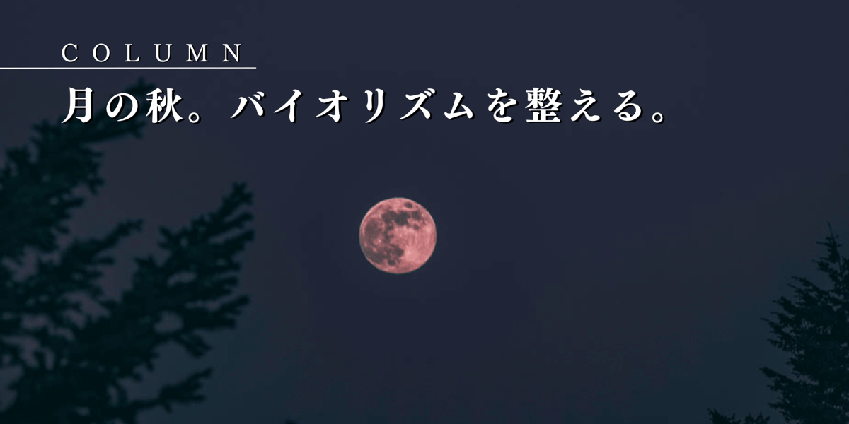 月の秋。バイオリズムを整える。